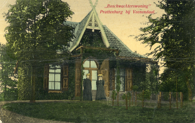 12251 Gezicht op de boswachterswoning aan de Veenendaalsestraatweg te Rhenen, bij het huis Prattenburg.